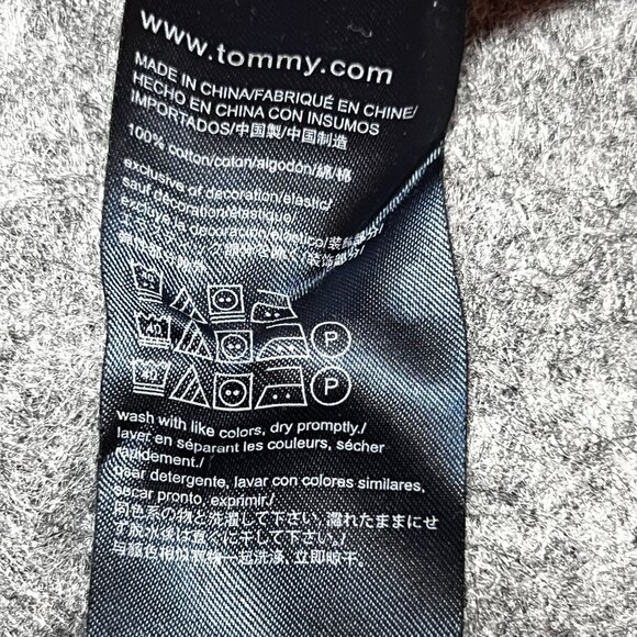 Tommy Hilfiger Mens Colorblock Crewneck Sweater XL Premium Cotton Navy White Red - Picture 6 of 11